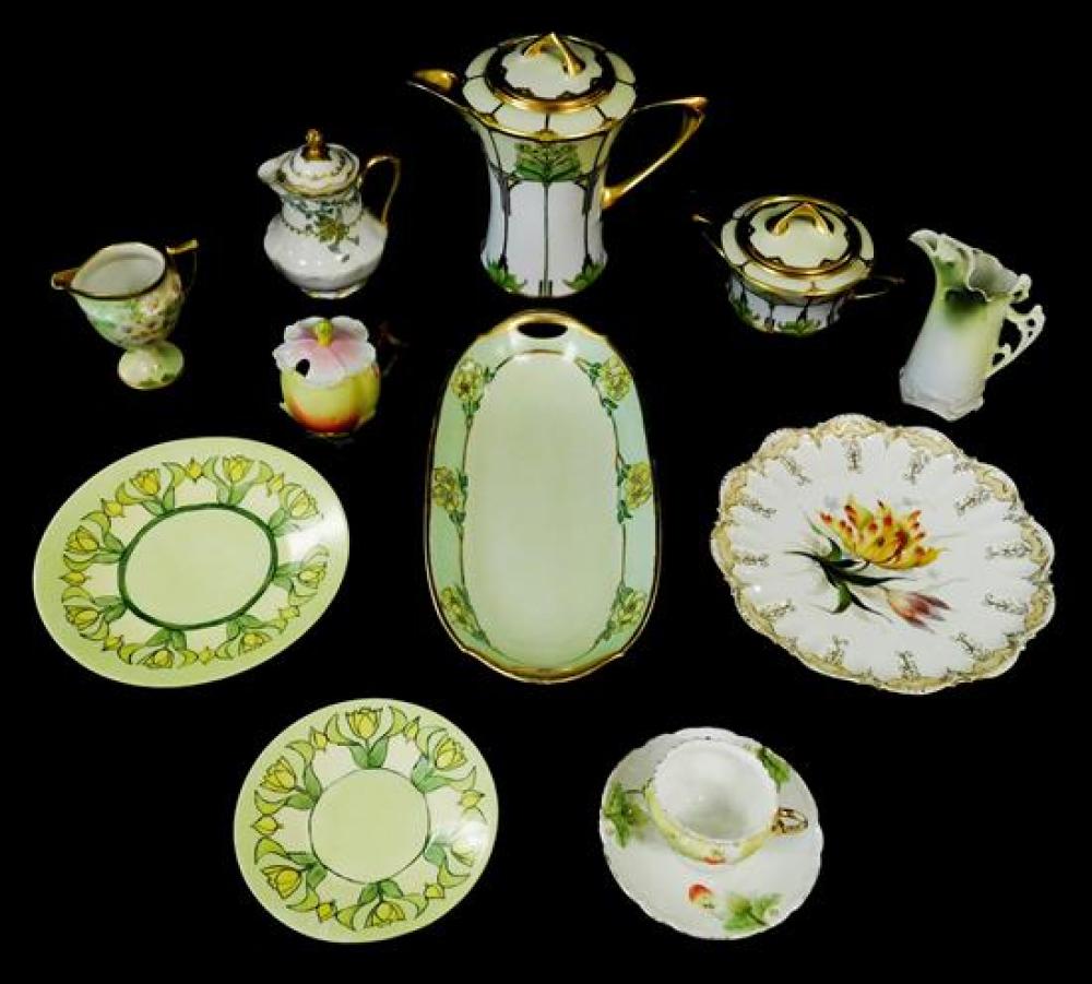 PORCELAIN, MOSTLY GERMAN, TWELVE PIECES,