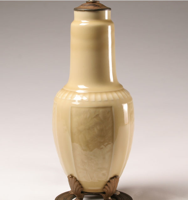 Rookwood art pottery lamp; 1944,