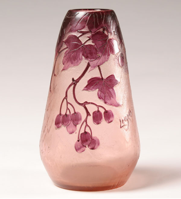 Legras French cameo art glass vase  4fc61