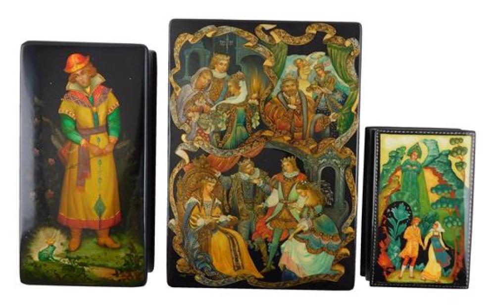 RUSSIAN HAND PAINTED LACQUER BOXES  31dbda