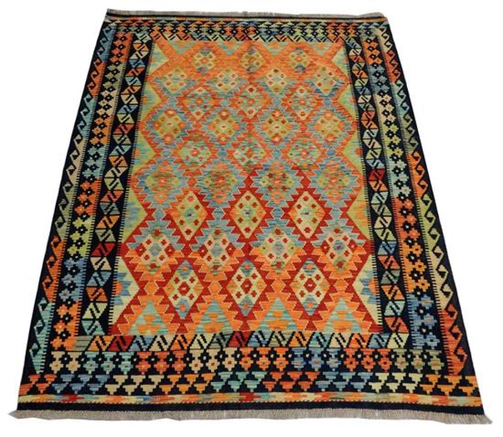 RUG: TURKISH KILIM 5' 5" X 6' 10",