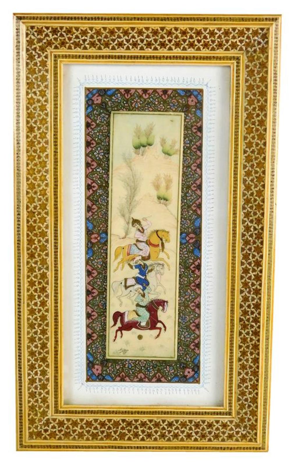 PERSIAN MINIATURE PAINTING ON IVORY 31dbe1