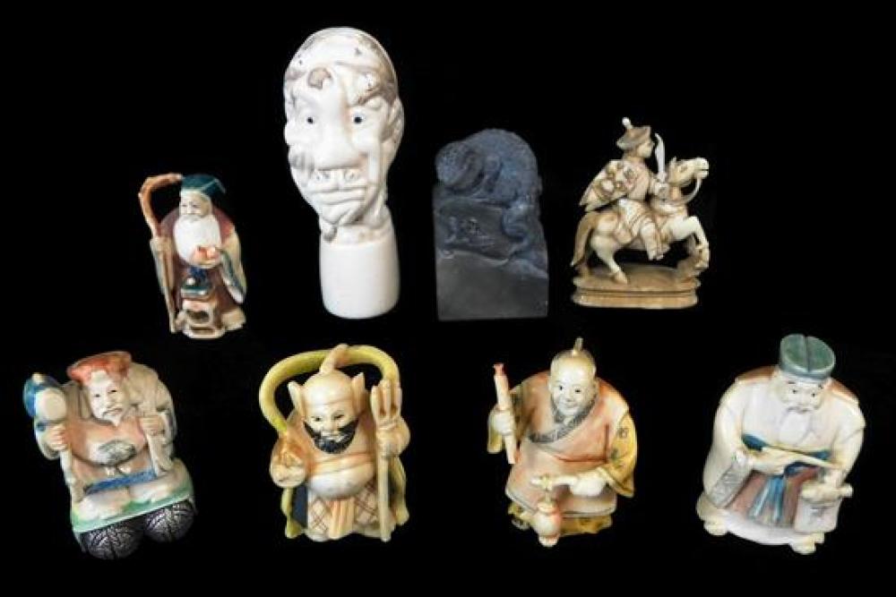 ASIAN: SIX CARVINGS, MOSTLY 20TH