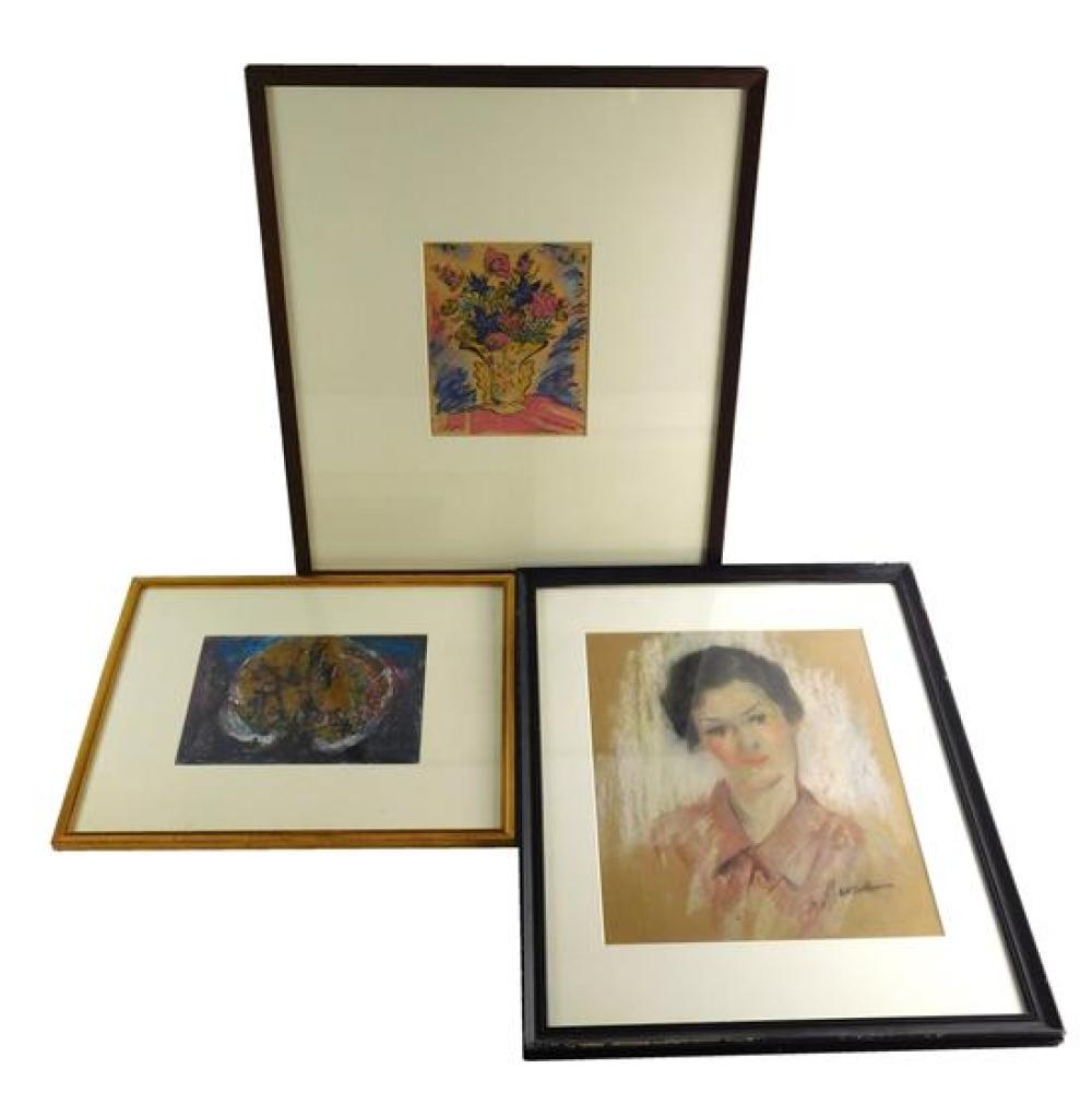 THREE FRAMED WORKS BY MARION HUSE