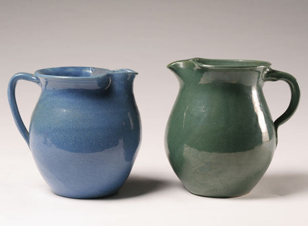 Cornelison/Bybee blue art pottery pitcher