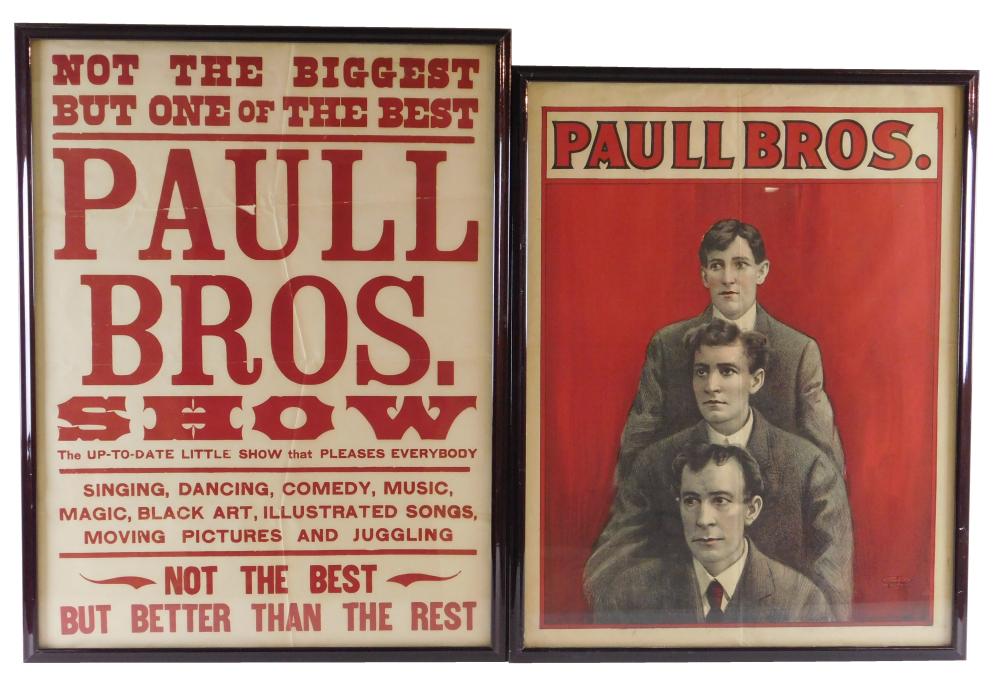 EPHEMERA TWO PAUL BROTHERS FRAMED 31dc80