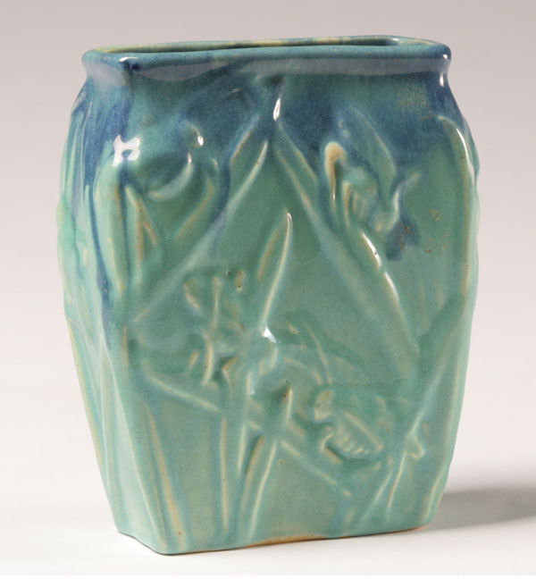 Muncie art pottery Katydid vase