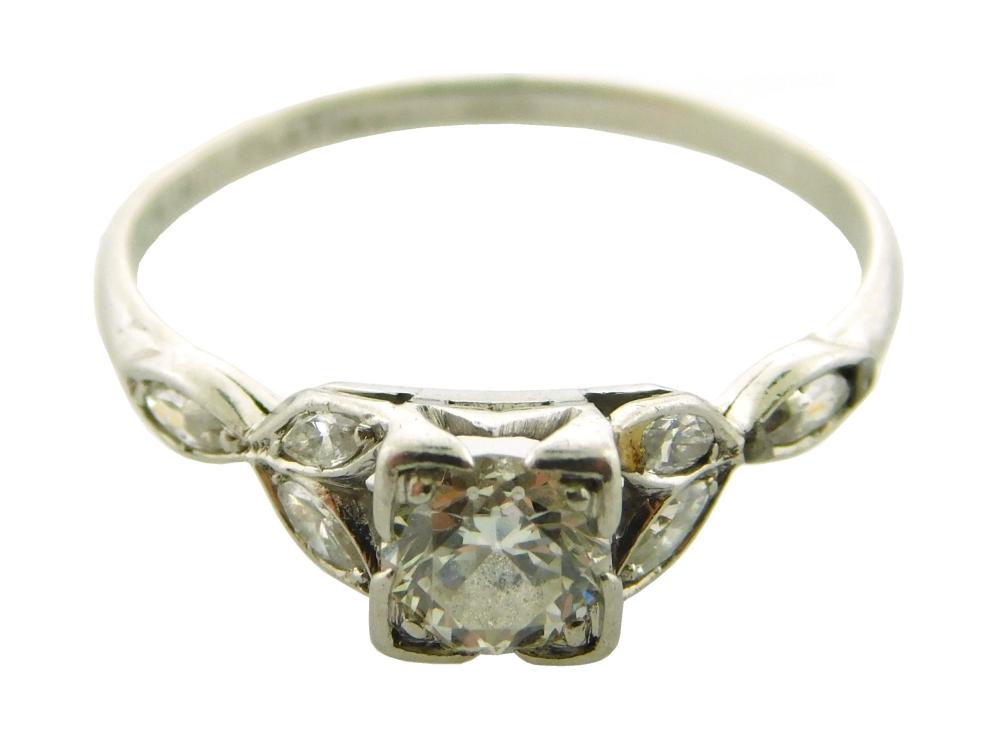 JEWELRY PLATINUM EDWARDIAN DIAMOND 31dcca