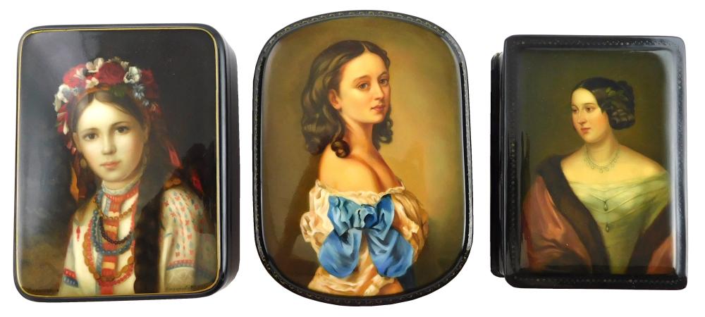 RUSSIAN HAND PAINTED LACQUER BOXES  31dcd5