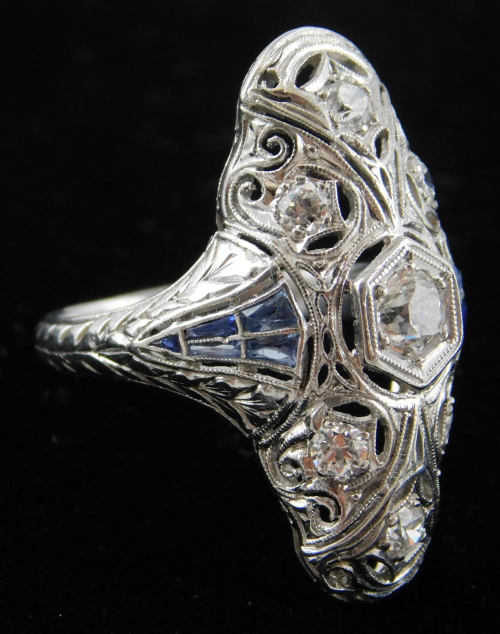 JEWELRY PLATINUM EDWARDIAN DIAMOND 31dce1