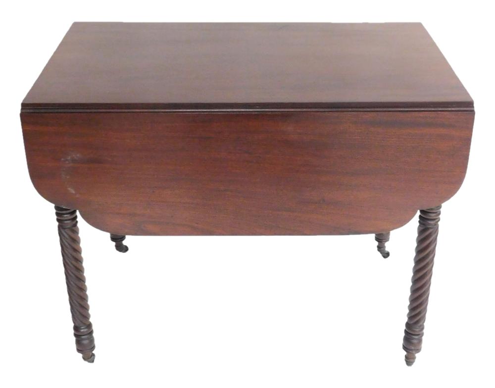 DROP LEAF TABLE, EARLY 19TH C.,