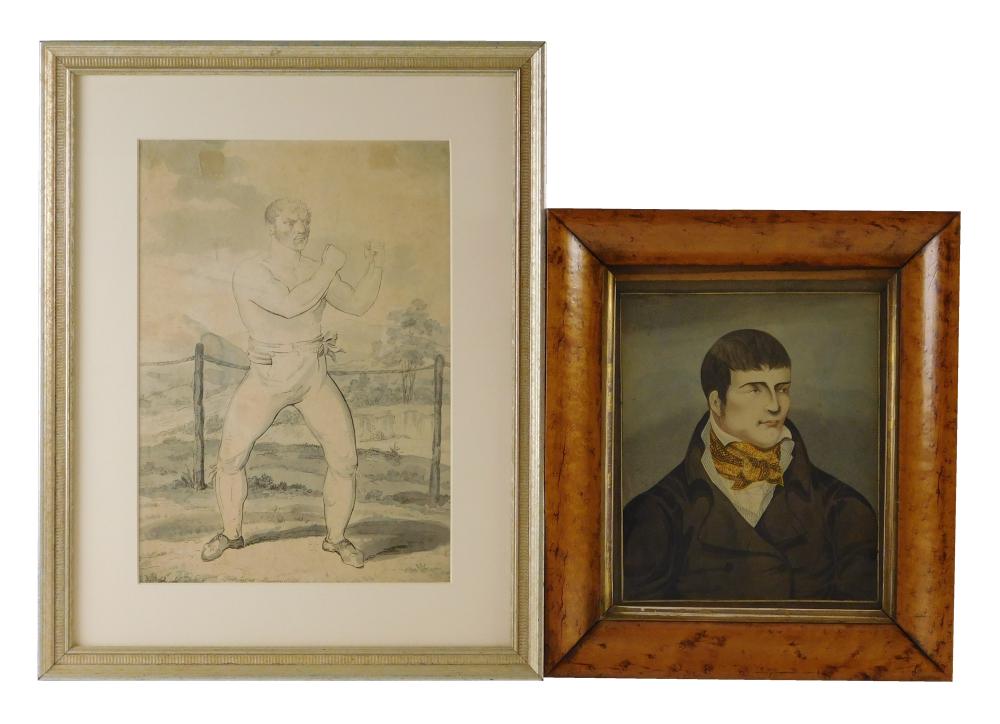 TWO EARLY PORTRAITS FEATURING BOXERS  31dcf5