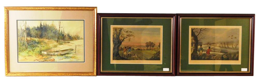 THREE FRAMED PRINTS OF COUNTRY