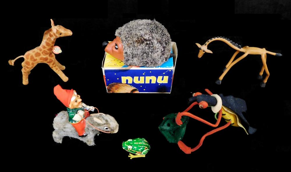 TOYS: SIX ANIMAL THEMED TOYS, 1950S-