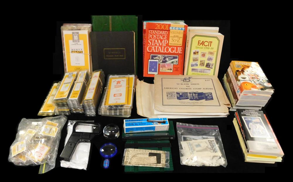 STAMPS BOX LOT OF STAMP SUPPLIES  31dd92