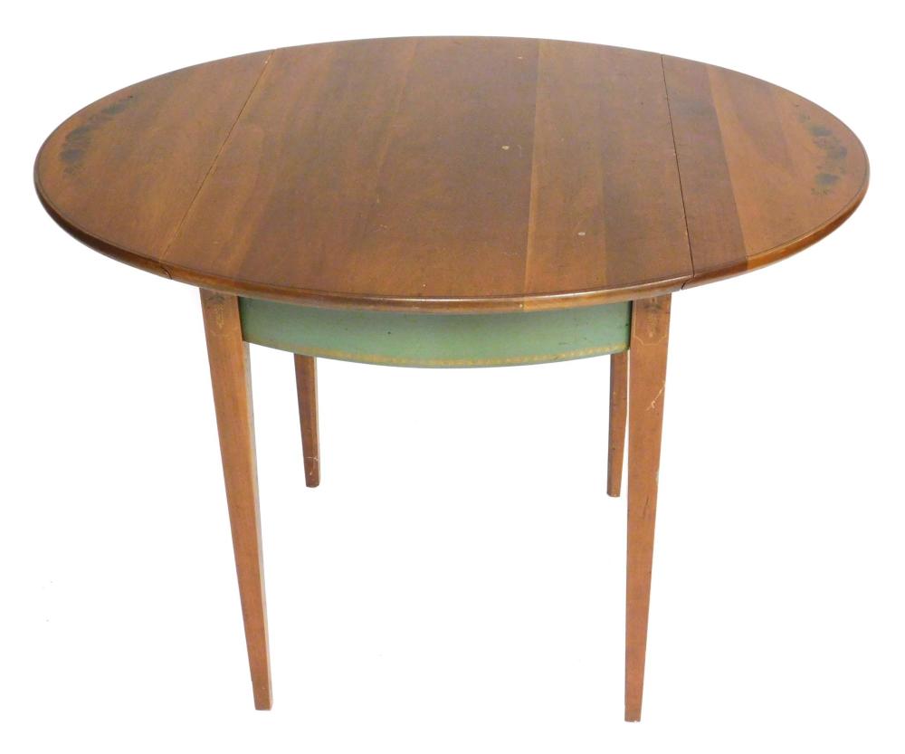 HITCHCOCK FEDERAL STYLE DROPLEAF TABLE,