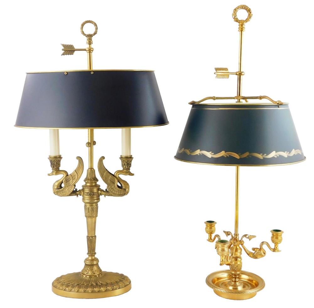 TWO CLASSICAL REVIVAL TABLE LAMPS,