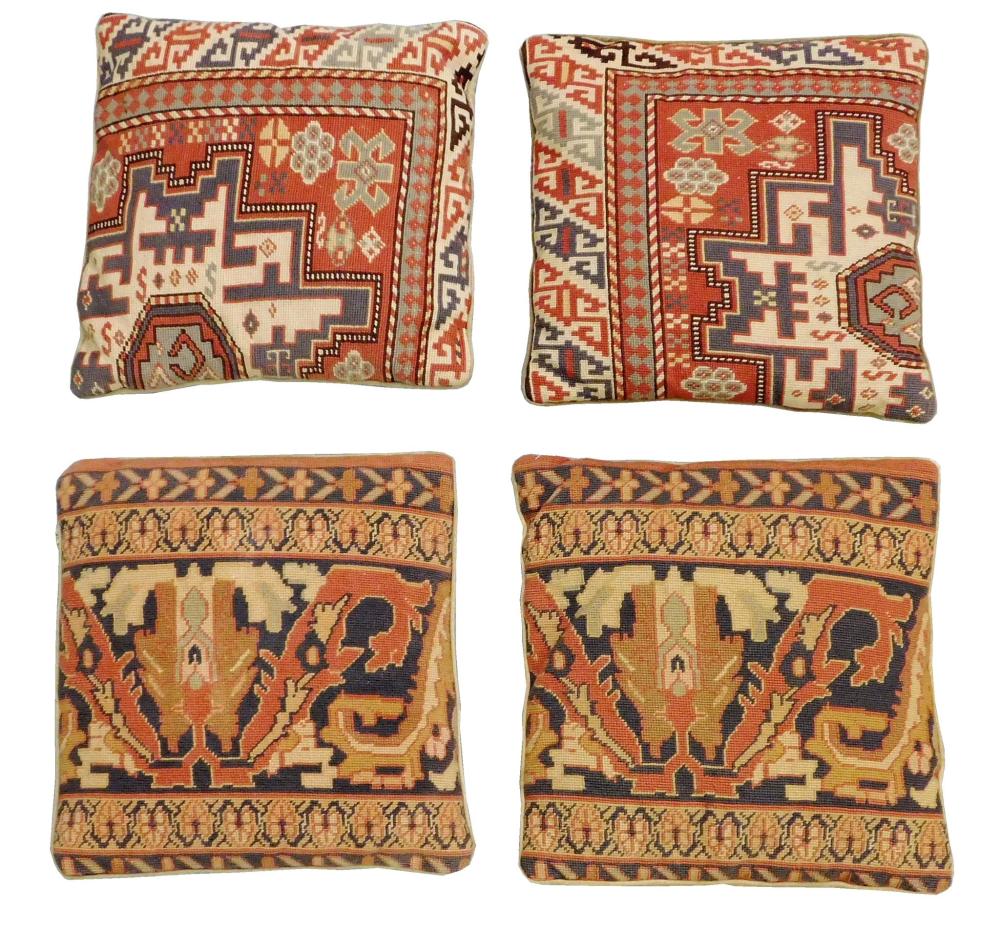 TEXTILES FOUR RUG FRAGMENT PILLOWS 31ddeb