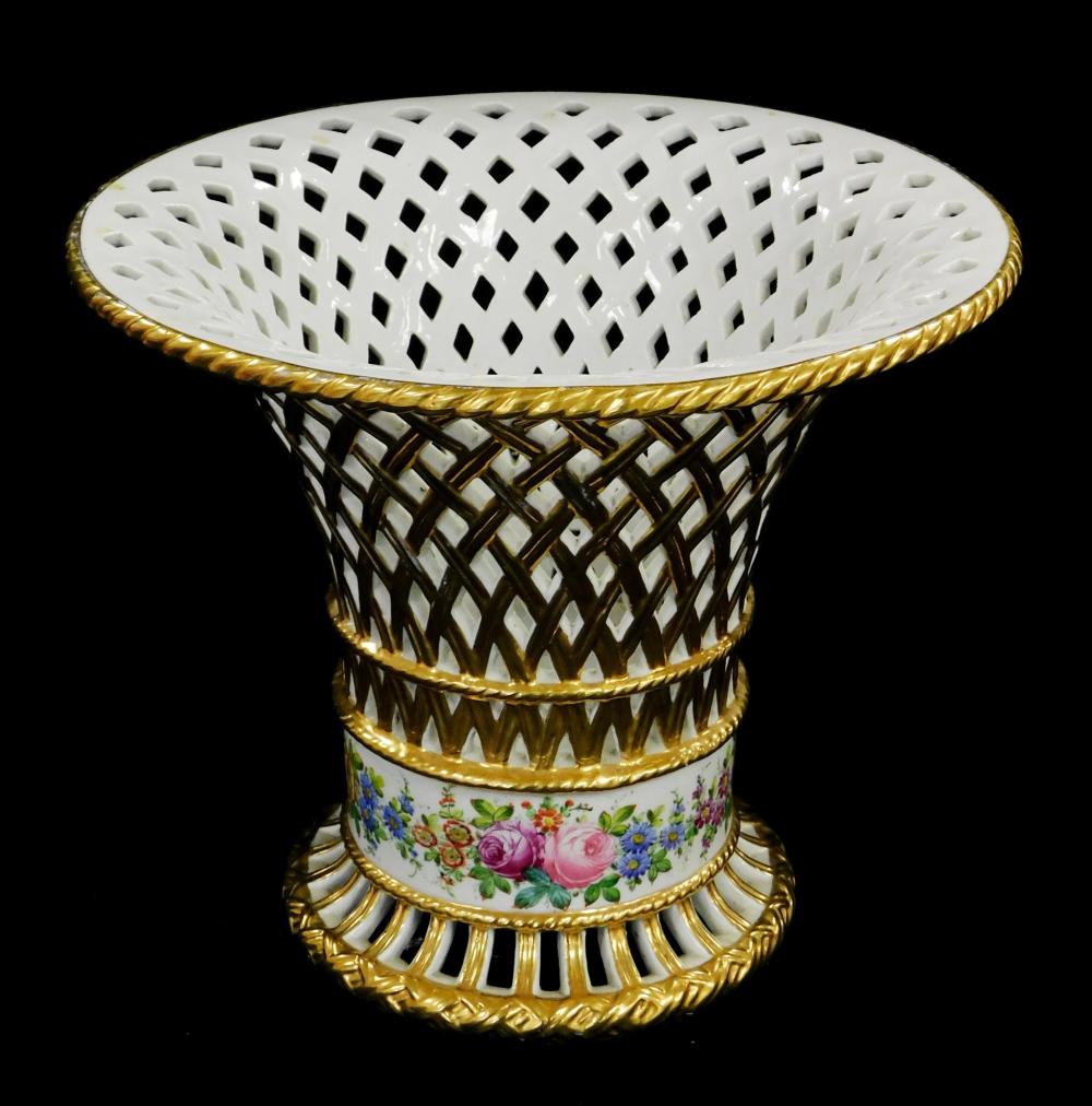 SEVRES STYLE LARGE RETICULATED