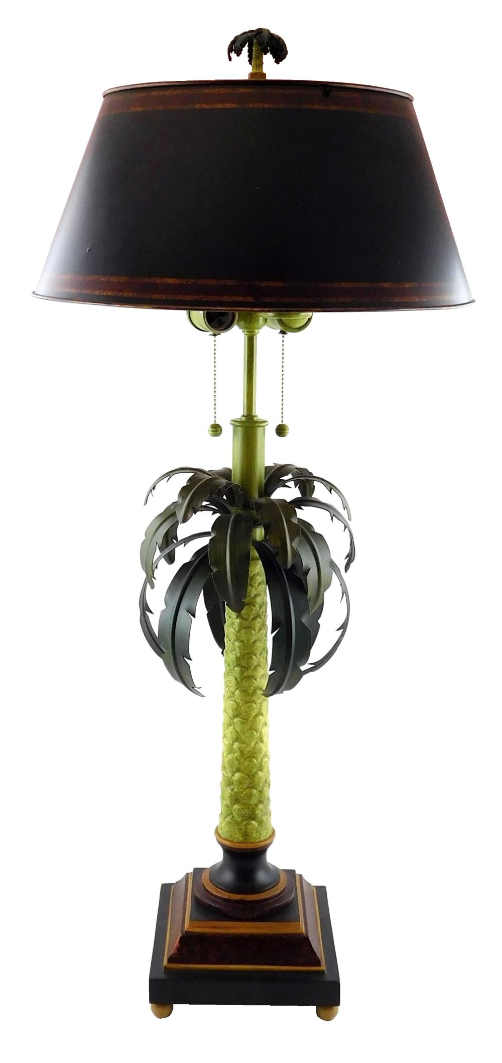 PALM TREE FORM TABLE LAMP, 20TH C.,