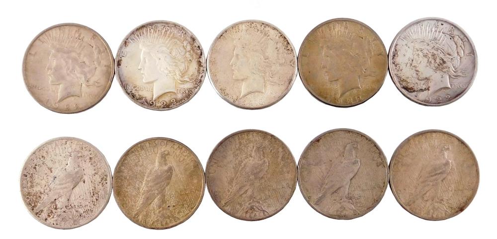 COINS LOT OF TEN 10 COMMON DATE  31de35