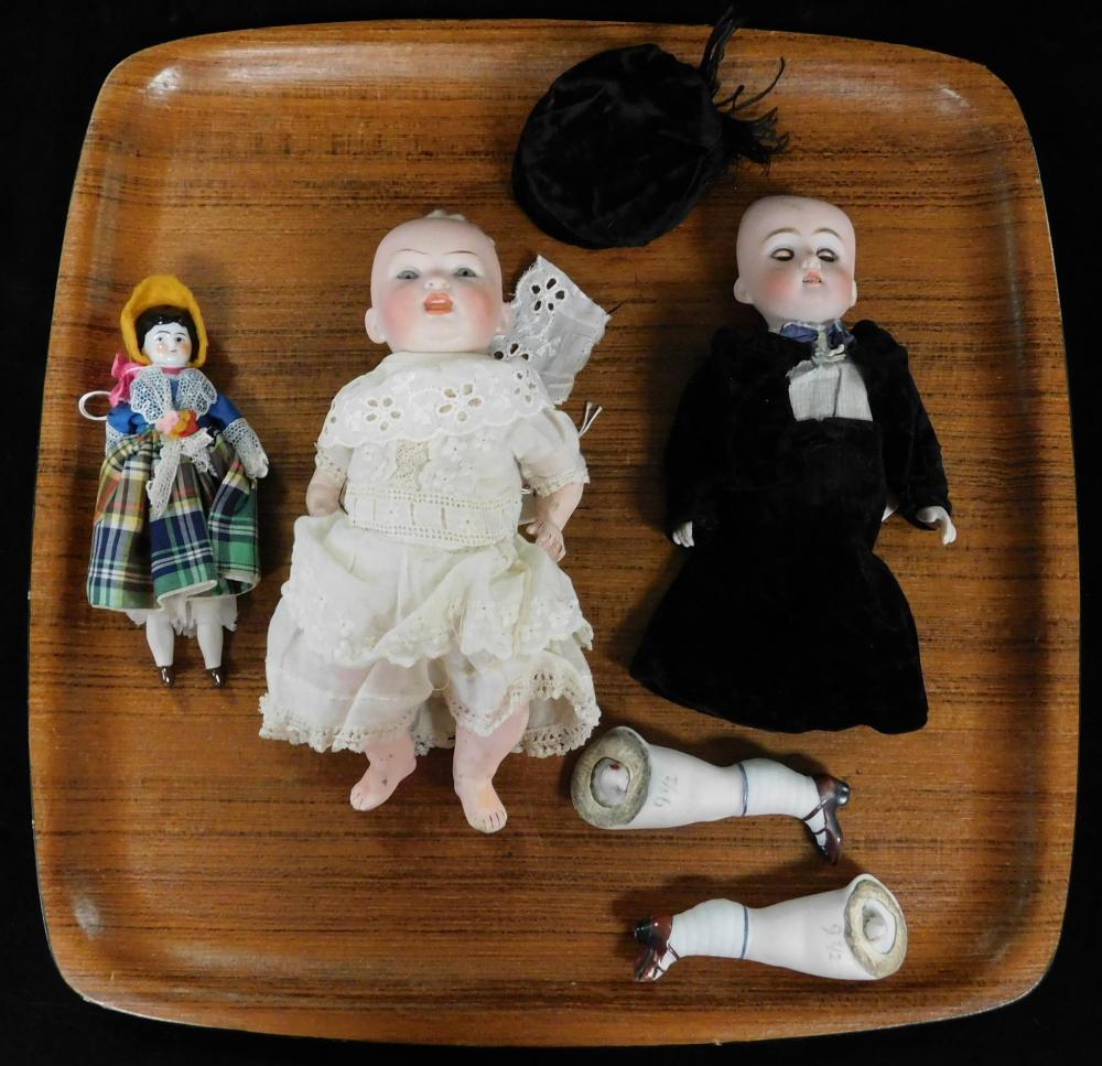 THREE DOLLS: 8 KESTNER CHARACTER BABY