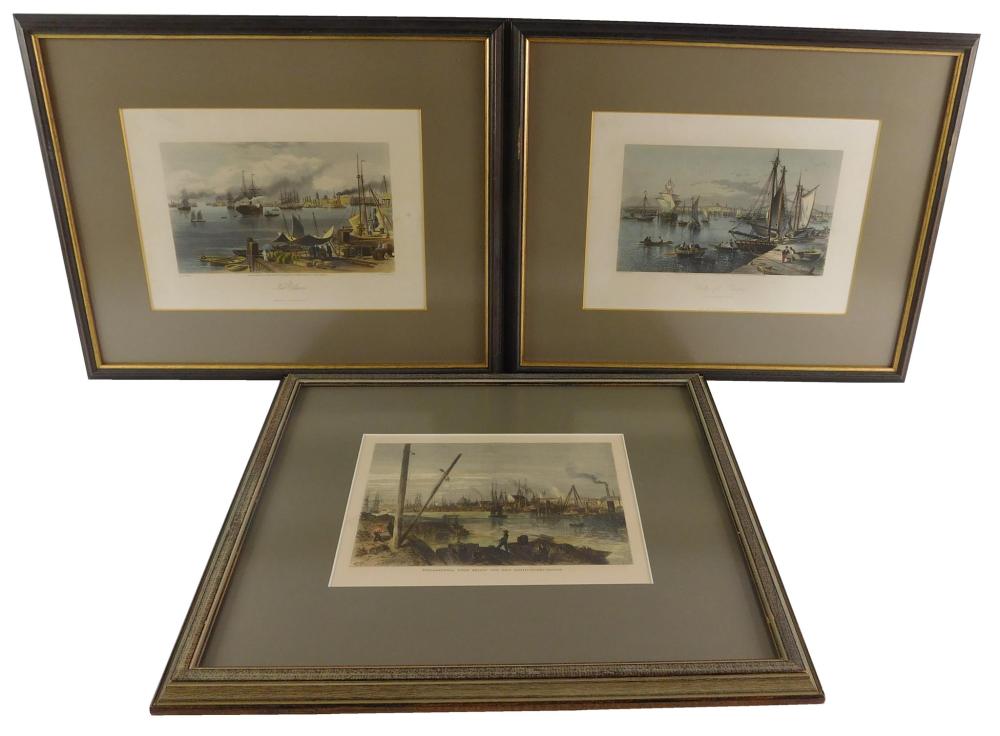 THREE HAND COLORED LITHOGRAPHS 31df20