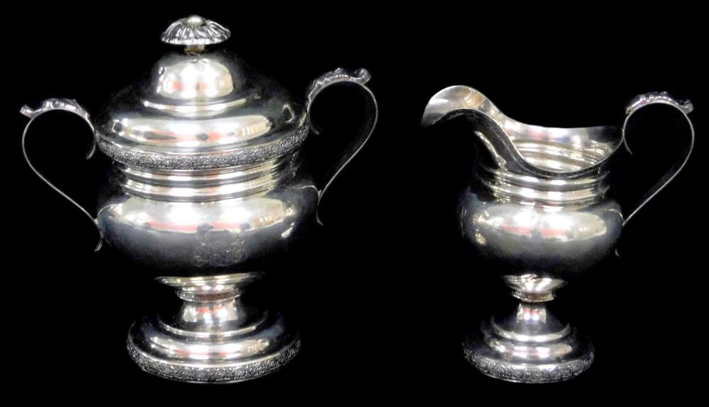 SILVER: CREAMER AND LARGE COVERED