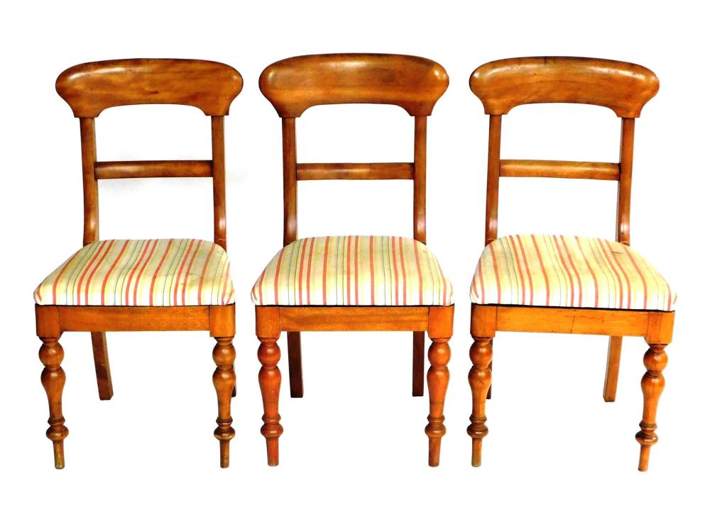 THREE 20TH C DINING CHAIRS UPHOLSTERED 31df68