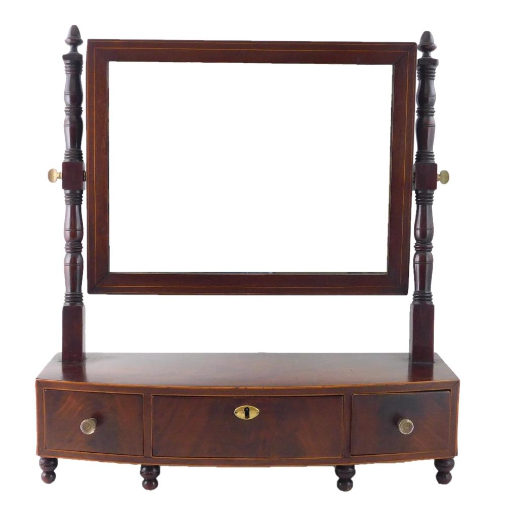 19TH C SHAVING MIRROR AND STAND  31df65