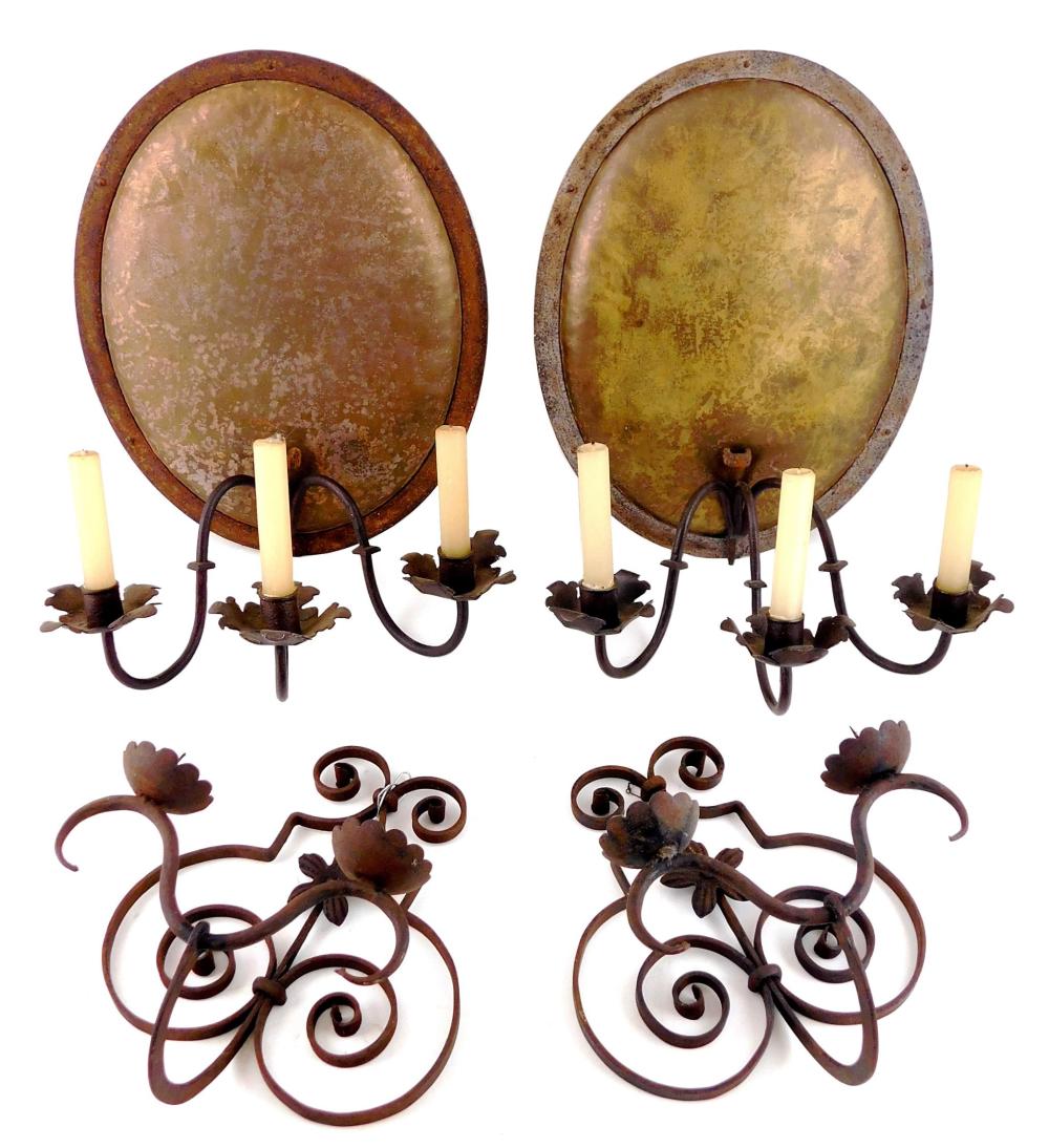 TWO PAIR OF 19TH C WALL SCONCE 31df7a