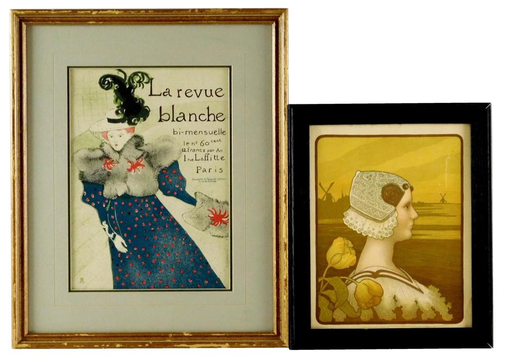 TWO FRAMED LITHOGRAPHS: HENRI DE