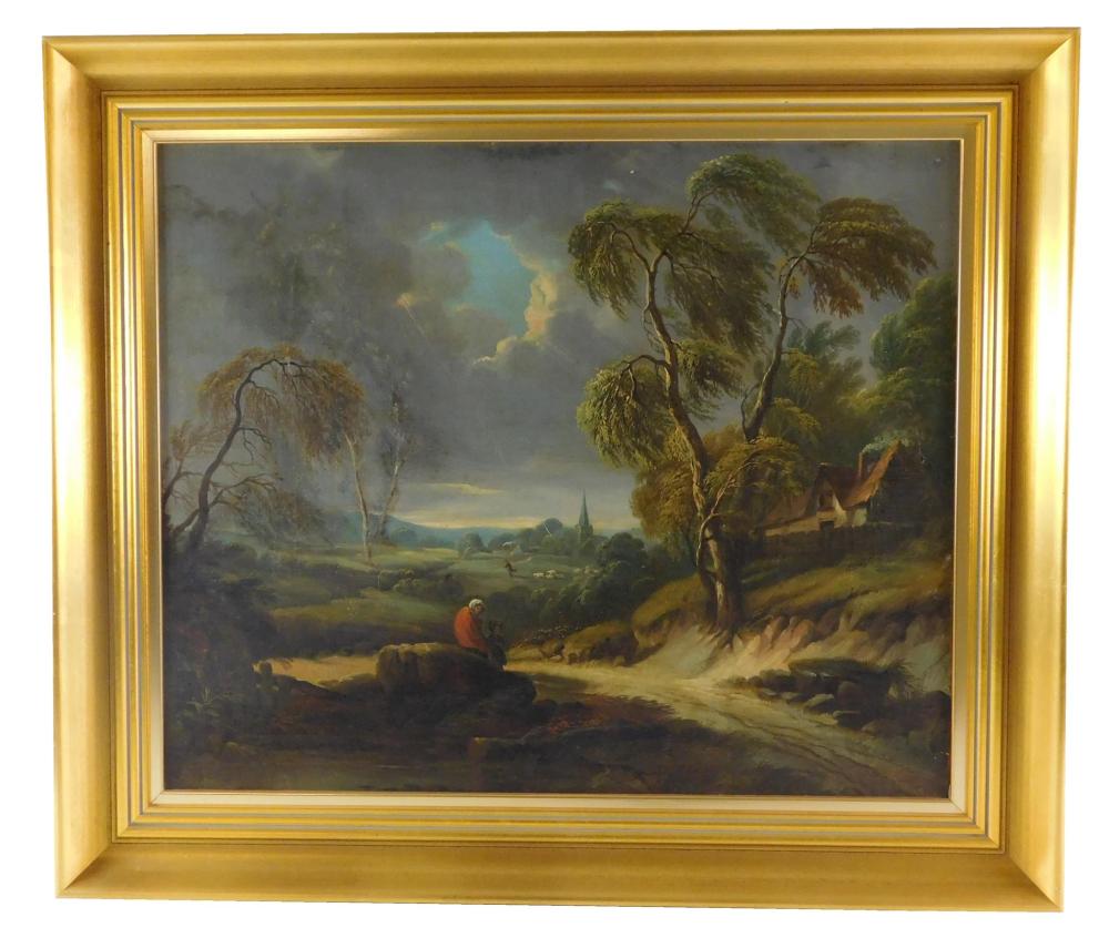 19TH C OIL ON PANEL UNSIGNED  31dfb8