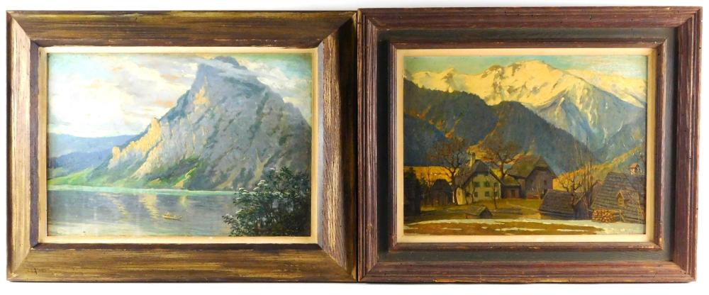 TWO EUROPEAN LANDSCAPES WITH MOUNTAINS  31dfc3