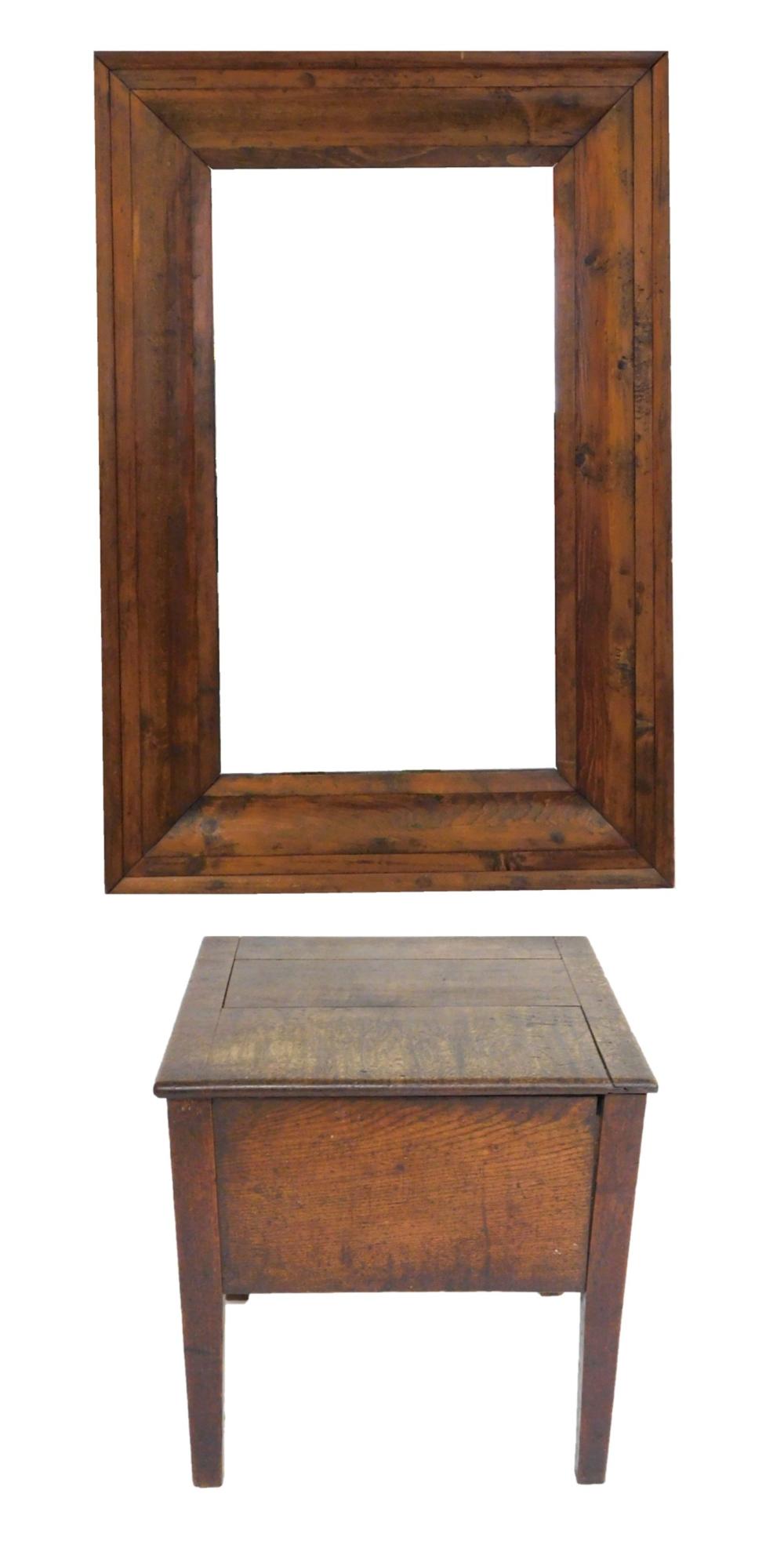 GEORGIAN LIFT-TOP COMMODE AND LATER