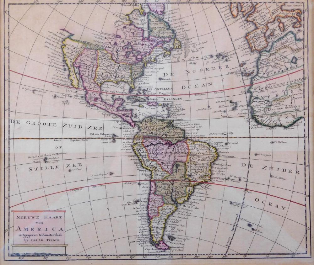 MAP ISAAK TIRION AMSTERDAM 1705 1765  31dfda