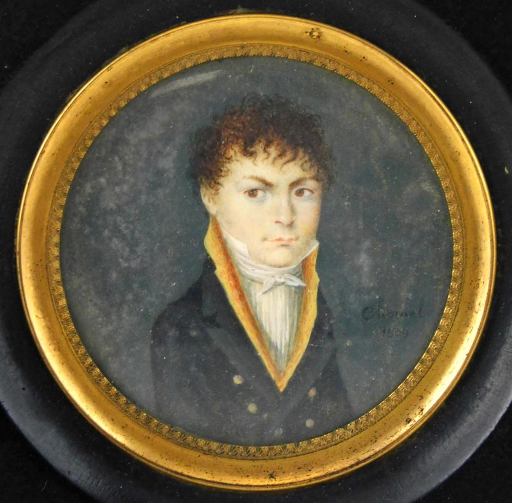 MINIATURE: YOUNG GENTLEMAN, SIGNED