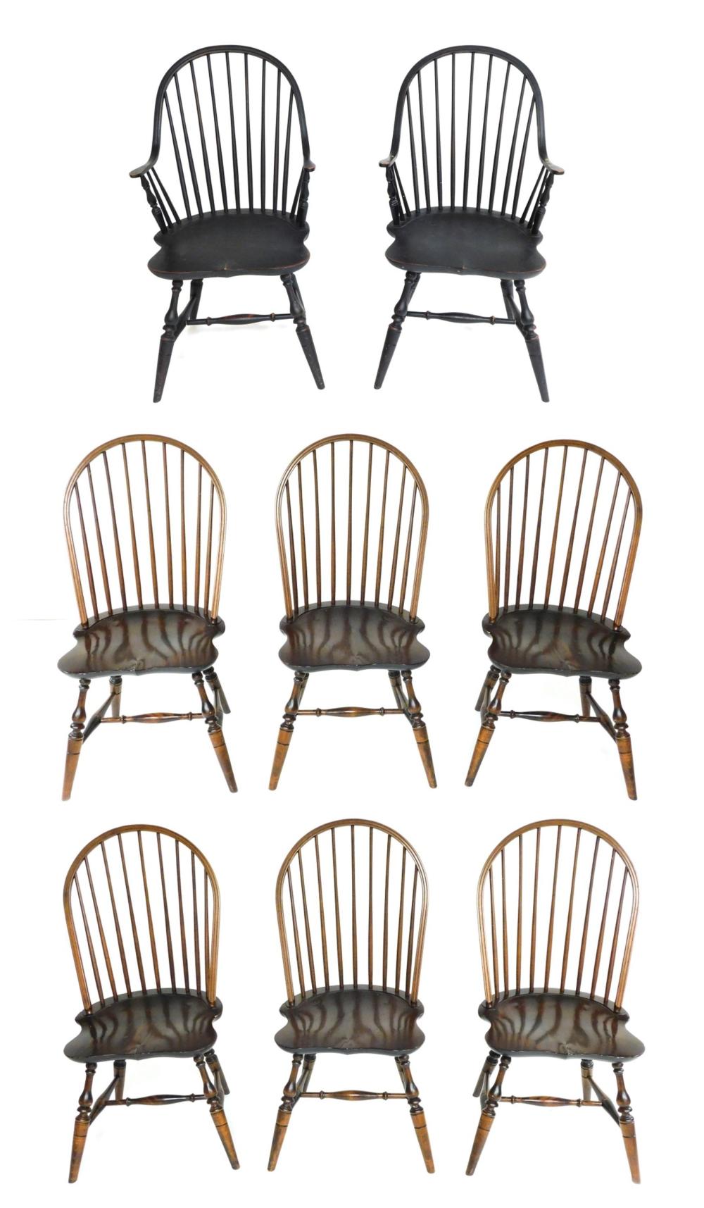EIGHT WINDSOR CHAIRS BY THE WINDSOR 31e04a