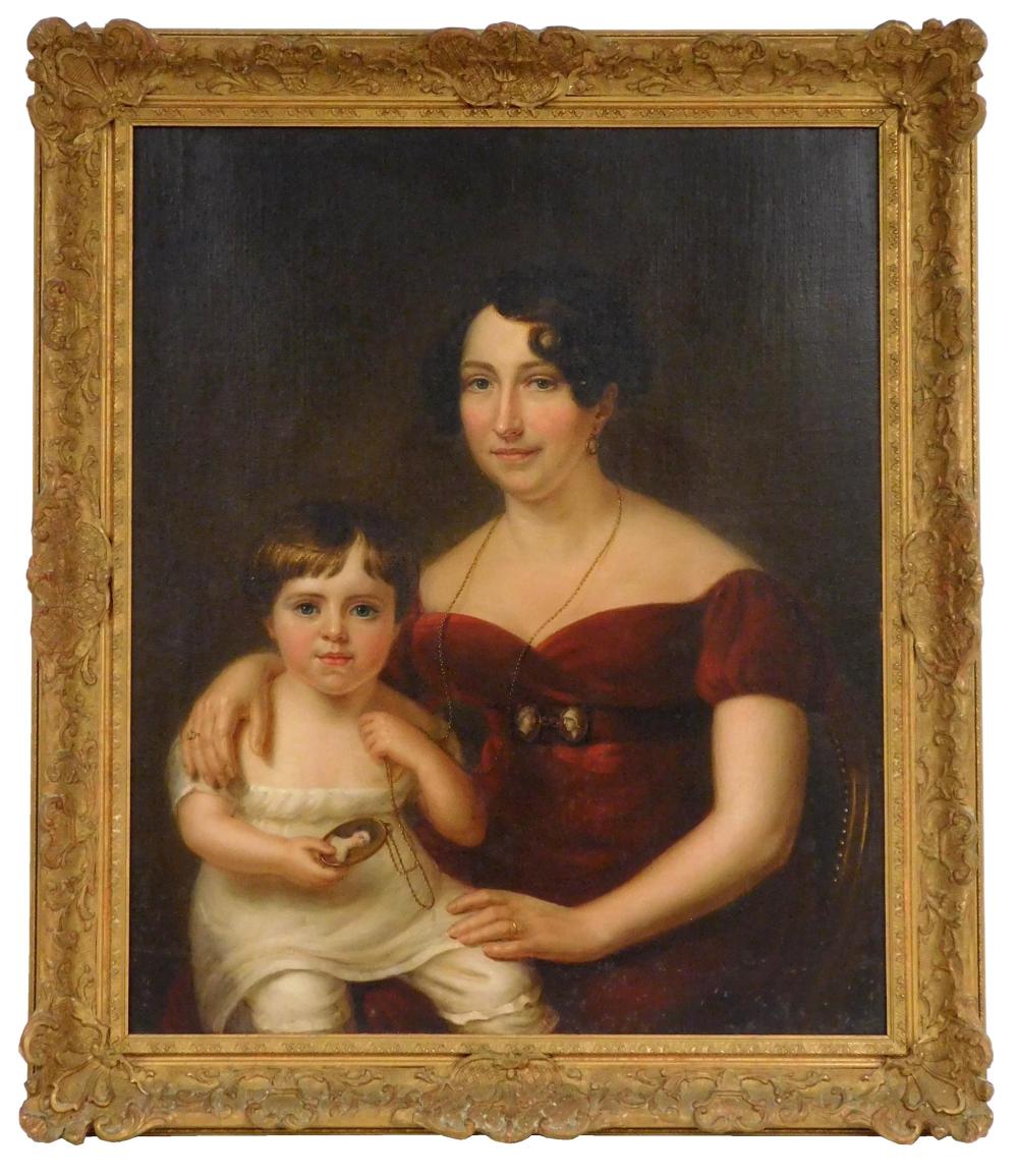 FEDERAL PORTRAIT OF WOMAN AND CHILD  31e085