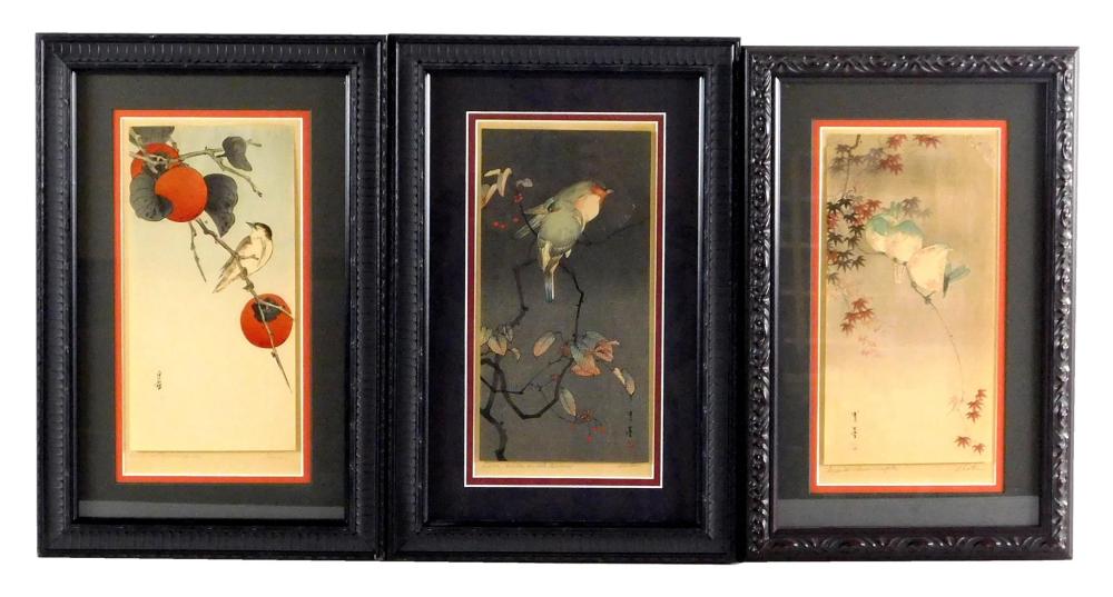 ASIAN: THREE WOODBLOCK PRINTS: