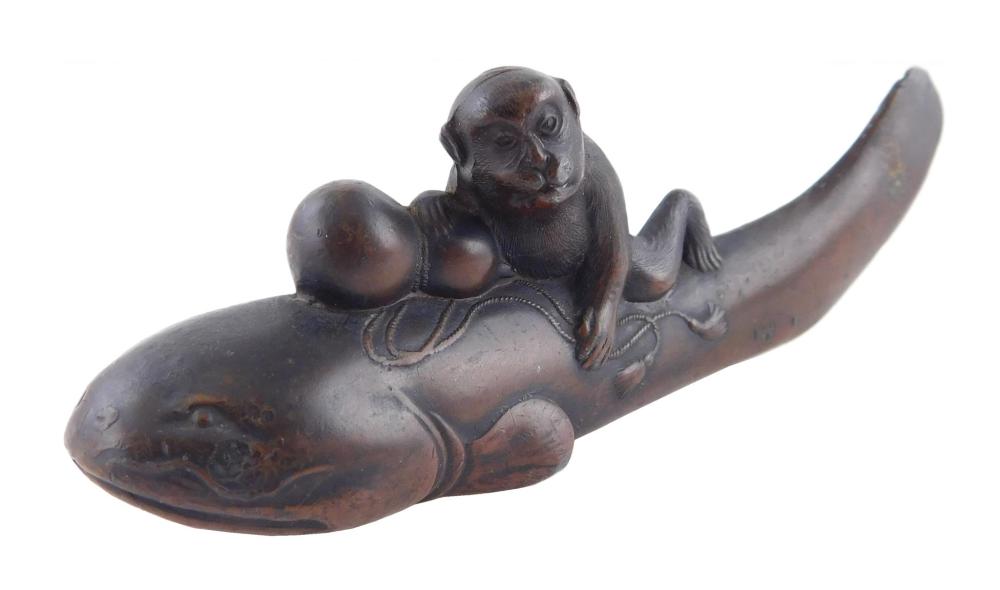 ASIAN JAPANESE BRONZE OF A MONKEY 31e173