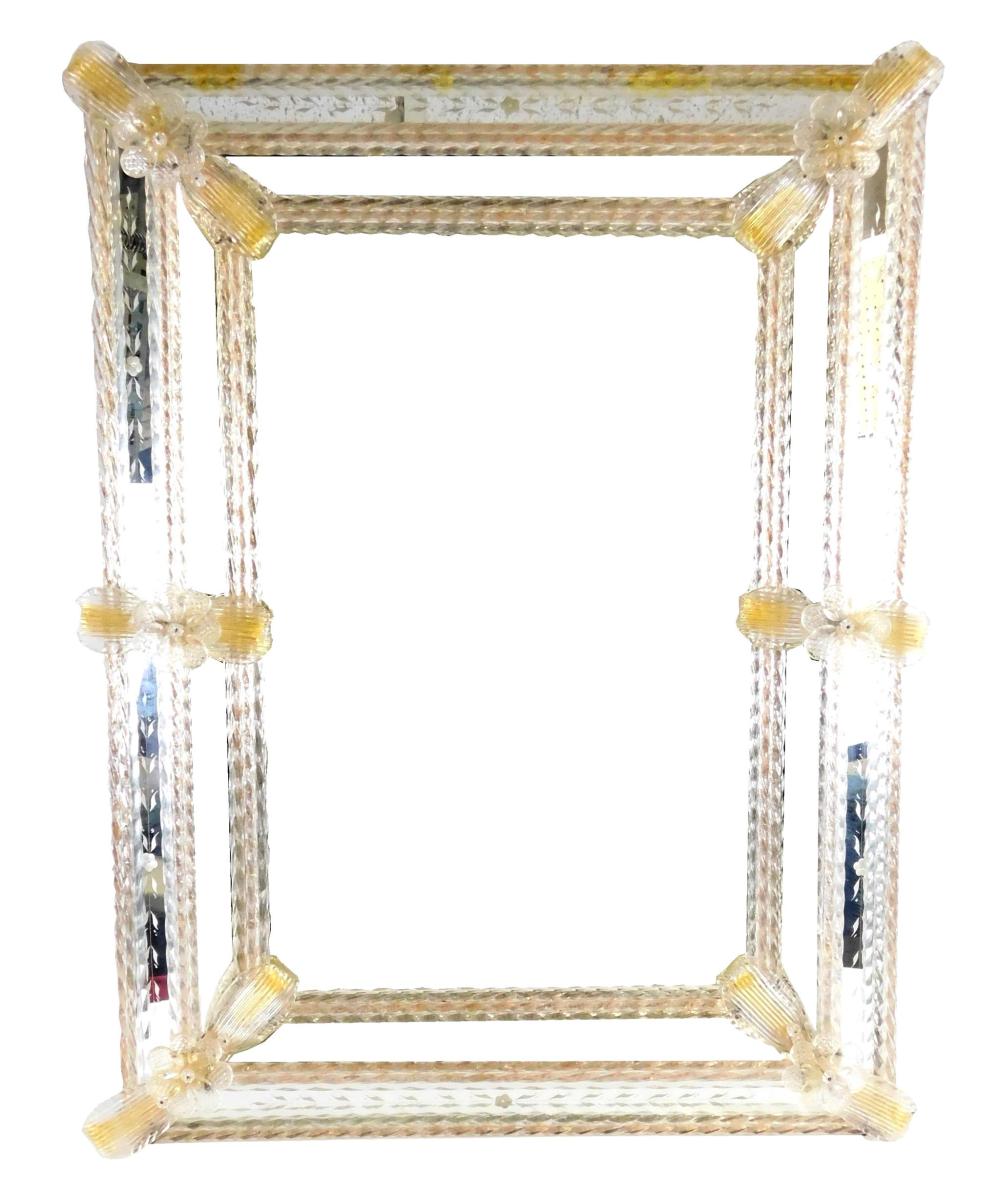 WALL MIRROR VENETIAN GLASS 20TH 31e17f