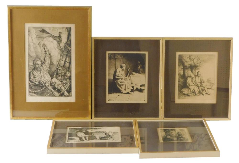 FIVE ETCHINGS BY WILLIAM STRANG