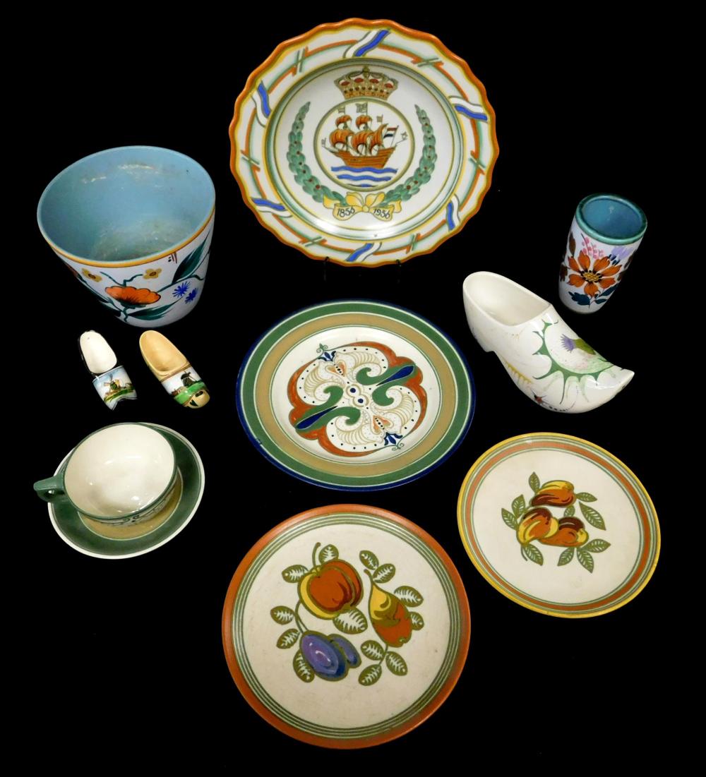 ART POTTERY: GOUDA, EARLY 20TH C., ASSORTED