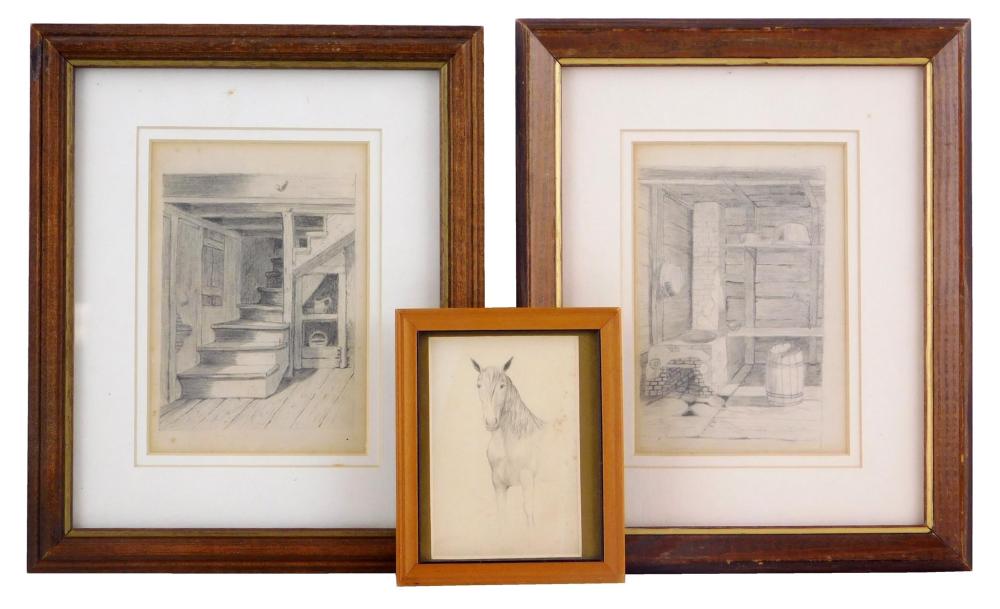  BURR SISTERS THREE FRAMED PENCIL 31e223