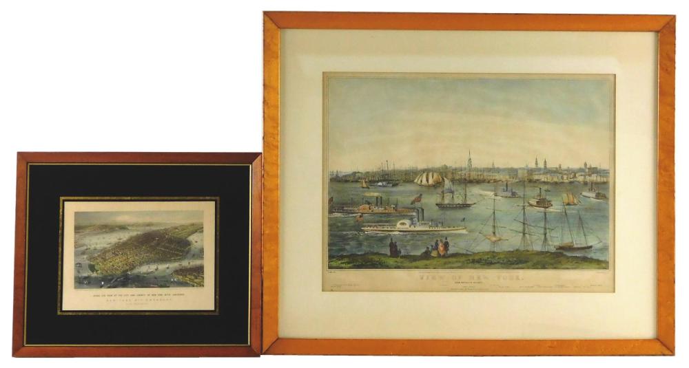 TWO COLOR PRINTS DEPICTING 19TH