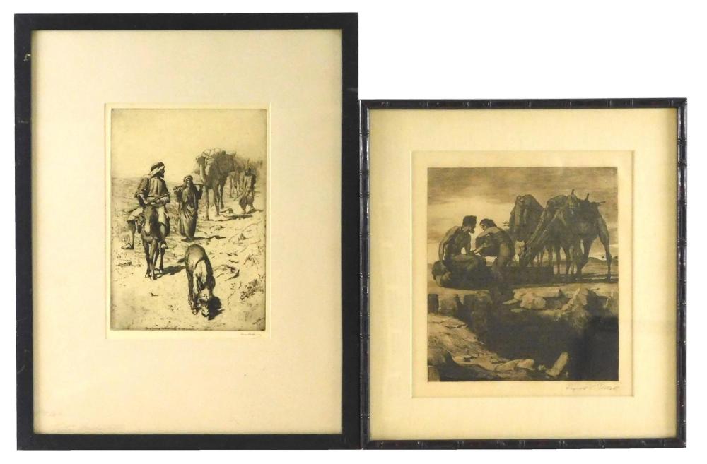 TWO ETCHINGS FEATURING CAMELS  31e25d