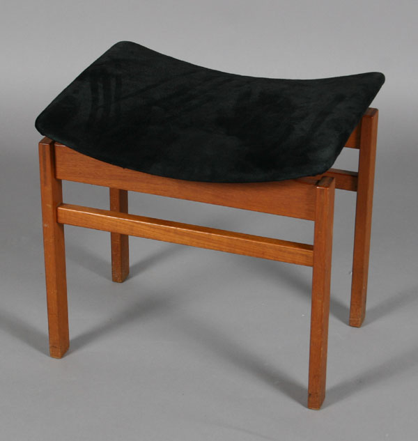 Danish modern foot stool; teak