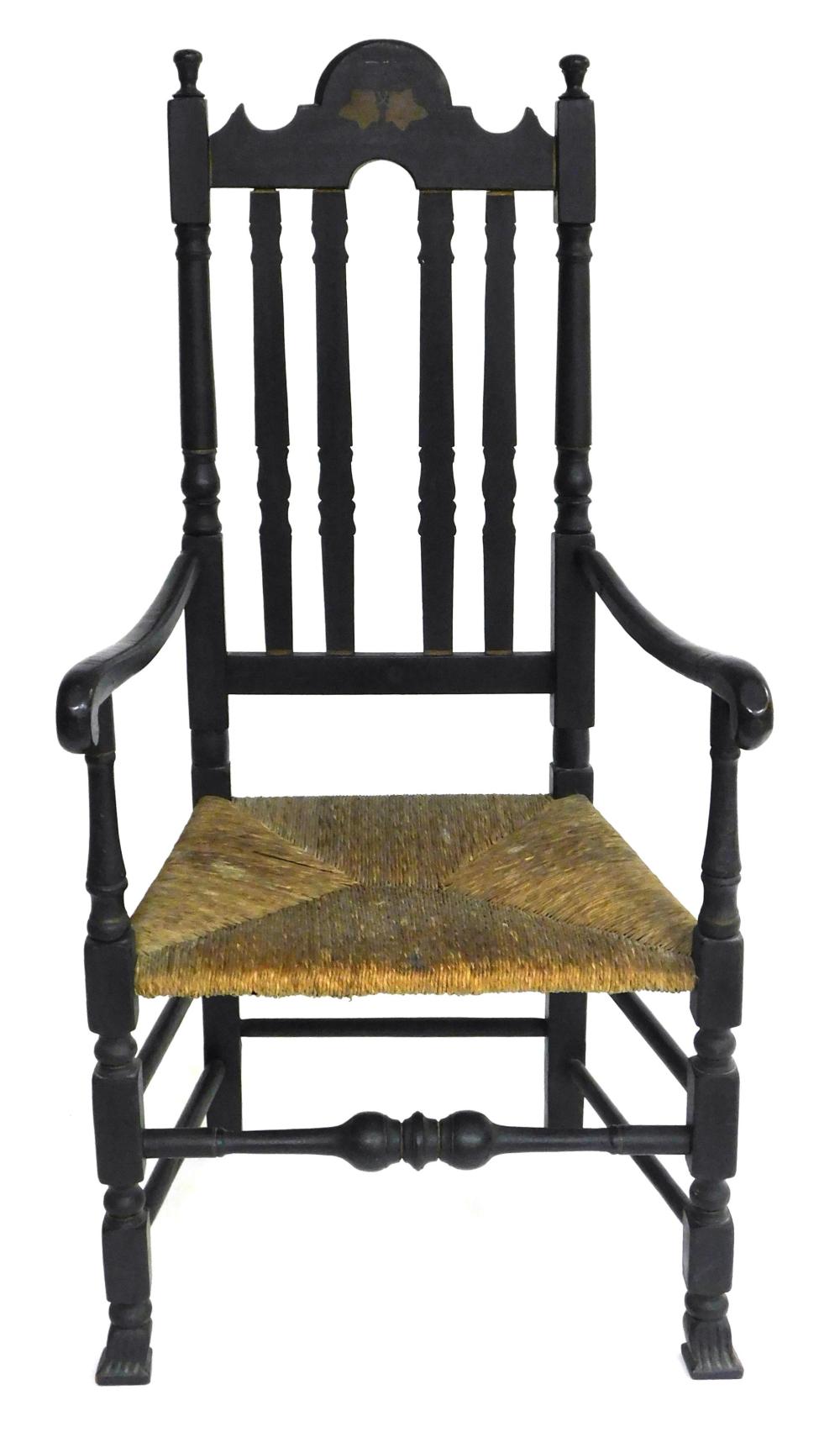 BANNISTER BACK CHAIR, AMERICAN, 18TH