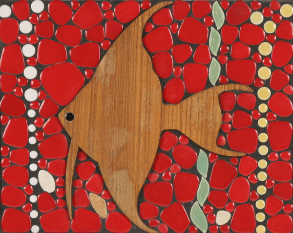 Danish style fish mixed media glazed